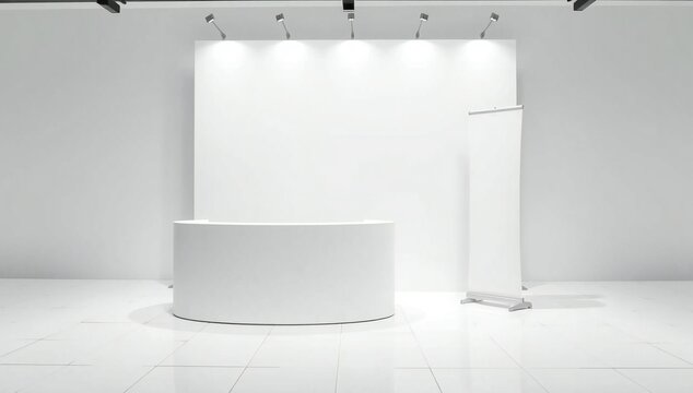 Modern exhibition display setup