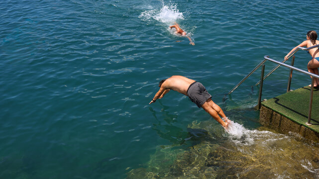 Man Relaxing in the Ocean