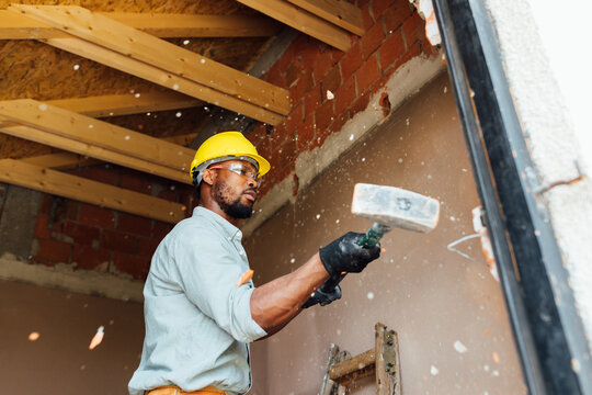 Construction Worker with Hammer