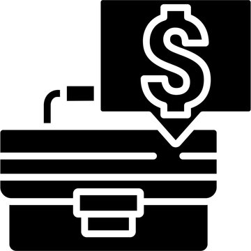 Solid Fill Severance Pay Icon