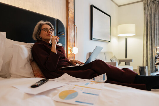 Business planning and thinking while working in bed