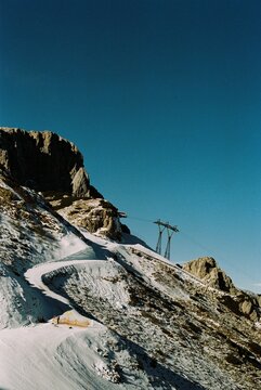 Winter mountain trail