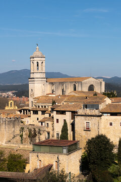 View of the Girona cathedral