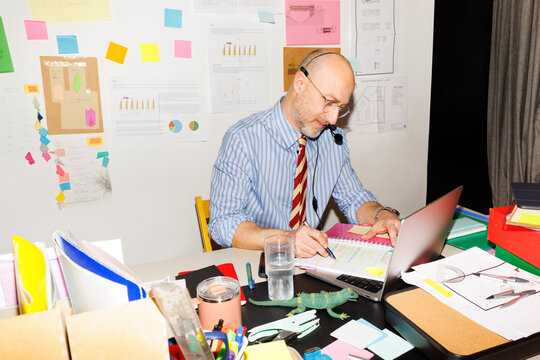 Busy office worker
