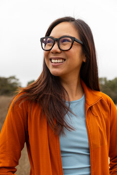 Asian fitness model Portrait smile