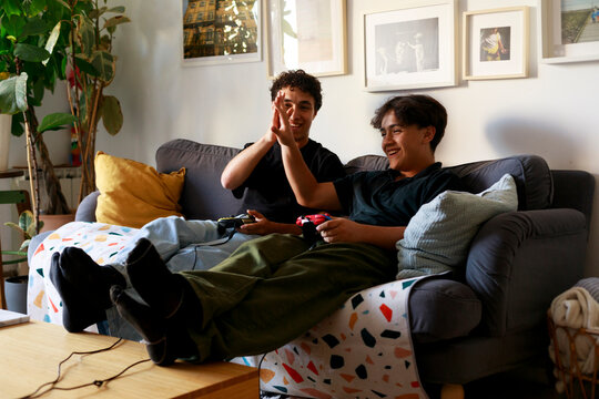 Friends Play Video Games 