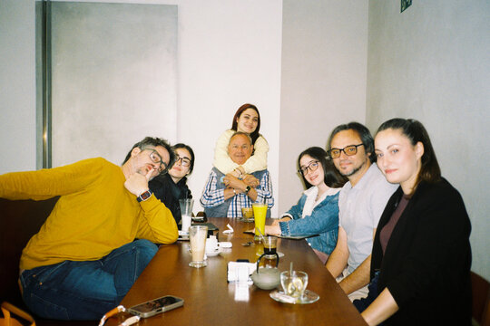 Family Breakfast At Cafe