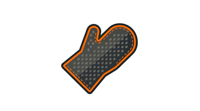 Black Grill Mitt BBQ Heat Resistant Glove for Grilling Month