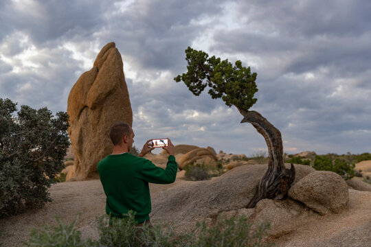 Desert Landscape  balance Stone cell phone Photography 