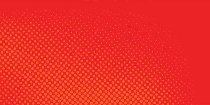 Abstract Orange halftone dot pattern gradient texture with tech digital background design.