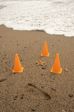 Starfish Marked On Sand