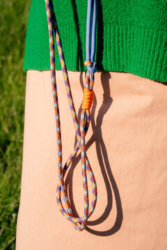 Rope and Fabric Close-Up in Outdoor Setting During Sunny Day