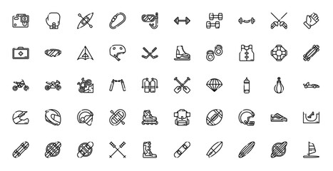 Extreme Sports Adventure Action Outdoor Activity Icon Set © MN Studio's