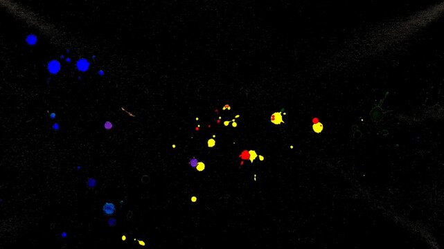 Colorful Ink Splash with 2nd half Alpha Channel No.2