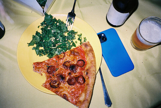 Casual Dining: Pizza, Salad, and Beer