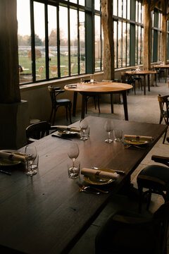 Dining room of Le Doyenn&eacute; country hotel in Saint-Vrain near Paris