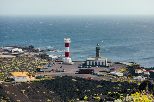 Lighthouse and volcanic coast at Fuencaliente, La Palma