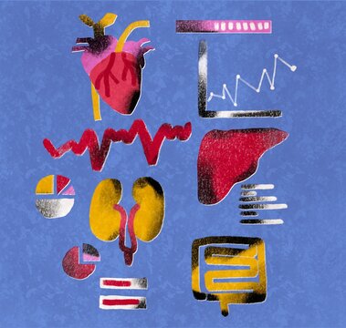 Medical Data Analytics with Human Organs/Healthcare Technology Concept