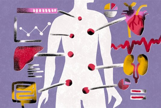 Medical Data Analytics with Human Organs/Healthcare Technology Concept