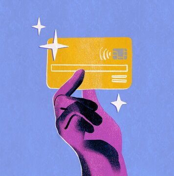 Hand Holding Credit Card &ndash; Wealth and Finance Concept