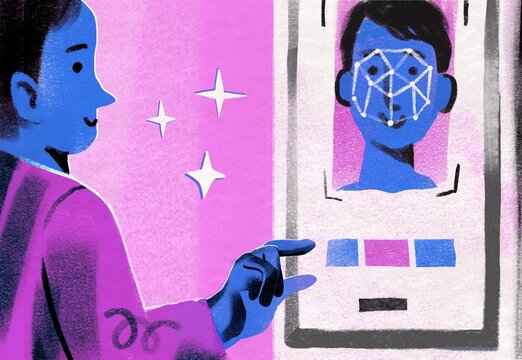 Facial Recognition Payment &ndash; Advanced Biometric Technology Concept