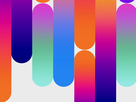 Colorful Abstract Design With Gradient Shapes in Vertical Lines