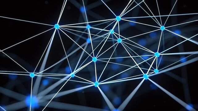 Abstract network of connected nodes