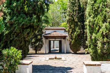 Fototapeta premium Jardines del Palacio de Cordova, located in Granada, Spain. The Palace of the Cordovan Gardens