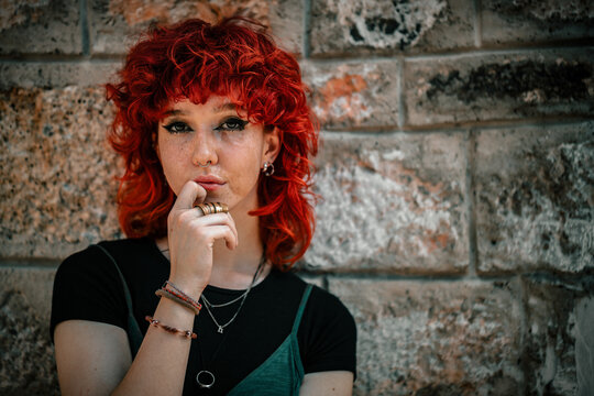 Thoughtful Woman with Vitiligo