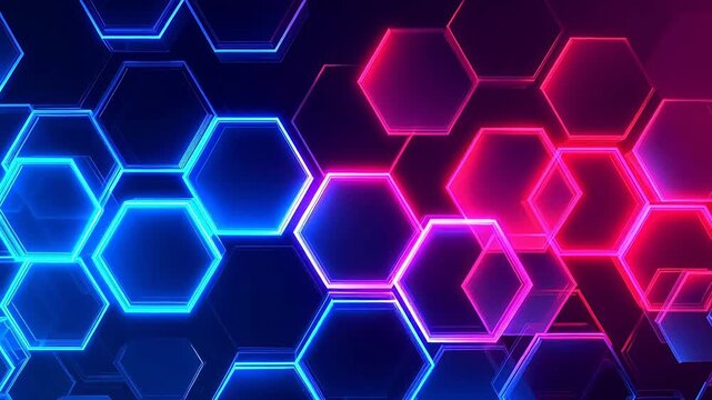 Neon hexagon pattern design