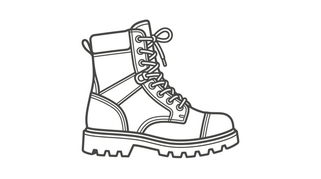 Durable outdoor hiking boot with high ankle support.