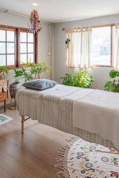 Relaxing Space for Wellness Activities in a Bright Room