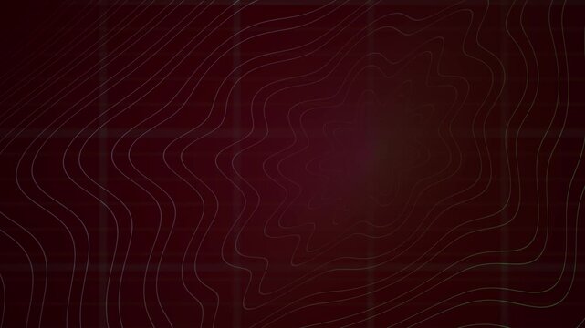 Abstract maroon background with topographic lines and grid pattern
