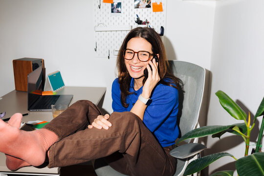 Relaxed Office Conversation