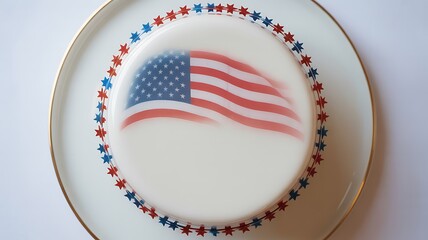 Fototapeta premium American flag dessert plate party food concept with american