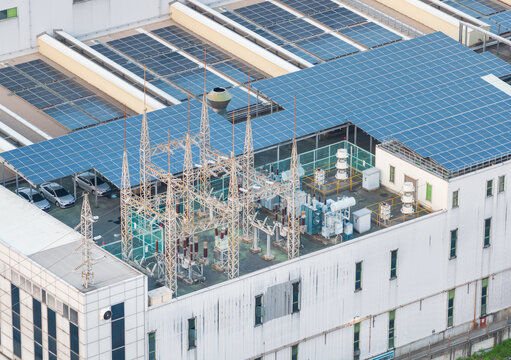 Industrial Rooftop Solar Panels Substation