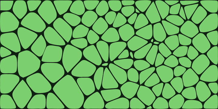 mosaic pattern of irregular shapes green tiles