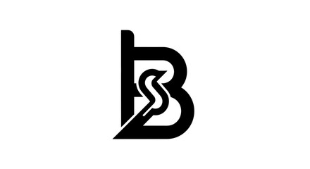 Bold letter B lightning bolt energy logo. © ikk
