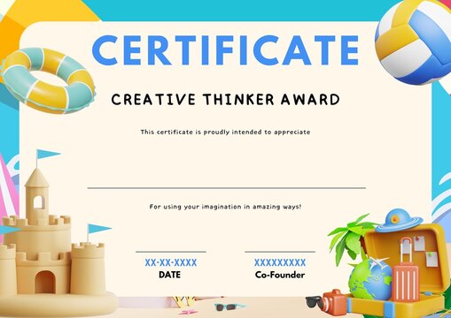 certificate creative thinker award