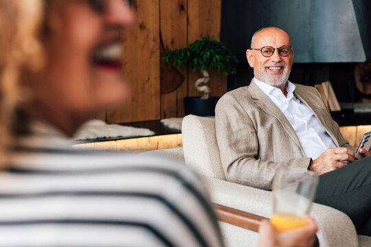 Business Senior Couple on Meeting