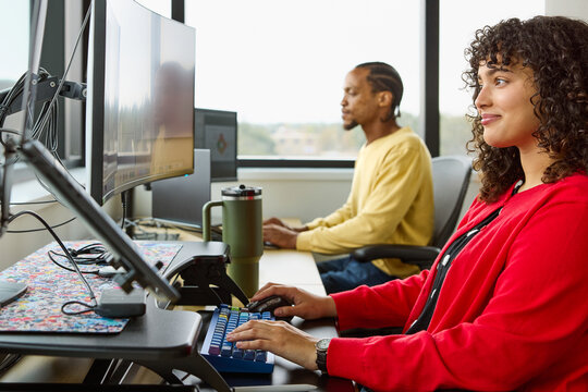Employees working in business Office
