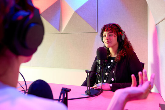 Podcast Recording Takes Place in Studio