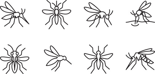 Mosquito and pest insect species icons © HM