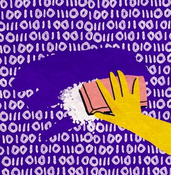 Cleaning Digital Footprint &ndash; Data Privacy Concept
