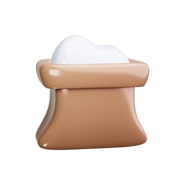 Flour Bag & Sifter 3d render icons
