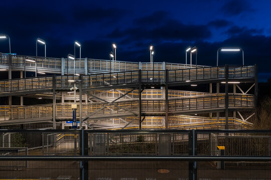 Morning Light at Empty Train Station in Dublin, Ireland