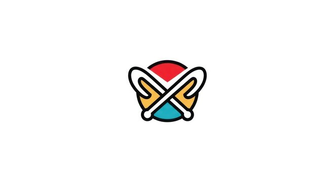 Colorful abstract symbol logo design.