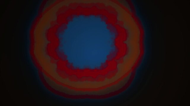 Abstract red and blue pattern background with a dark vignette