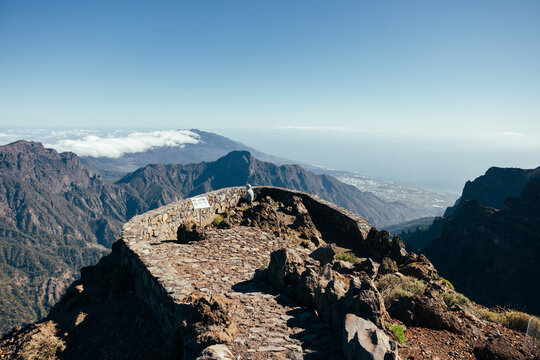 Mountain viewpoint at Roque de los Muchachos, La Palma