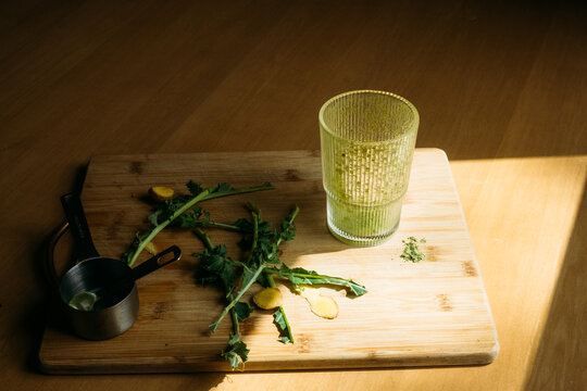 Empty Green Smoothie Cup 